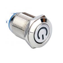  12mm 12V Mini Brass Doorbell Metal Push Button Momentary Illuminated Small Waterproof Push Button Switch