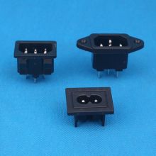  High Quality ABS Material 10A 250VAC Power Socket AC Inlet PCB Mount AC Power Socket